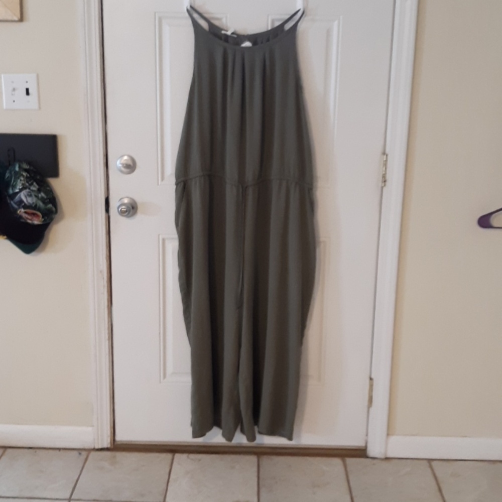 Maurice's olive green capris romper. NWT.